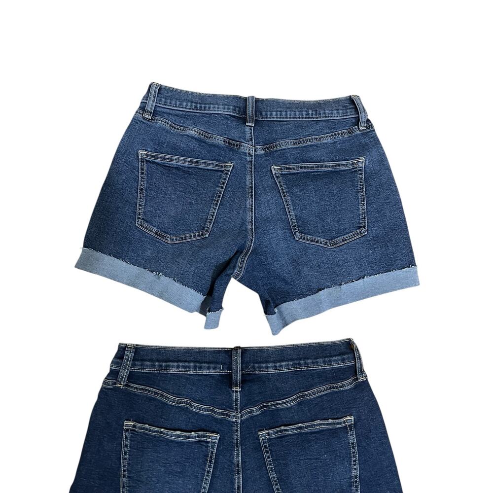 Lot of 2 NWT Sonoma Mid Rise Cuffed Denim Shorts Womens Size 6 Dark Medium Washh - Picture 4 of 10